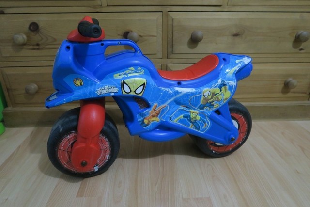 spiderman motorbike ride on
